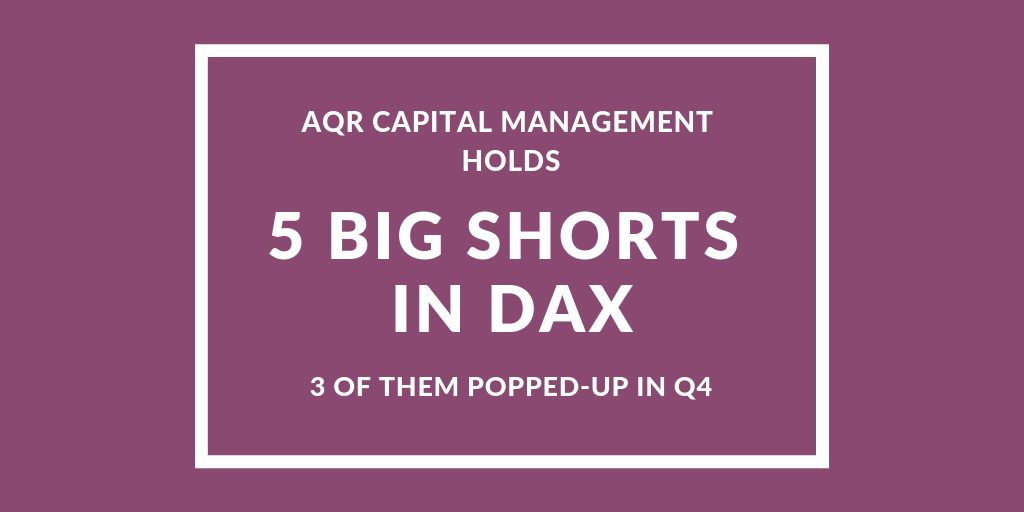 AQR has 5 Big Shorts in DAX
